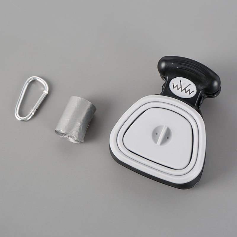 Foldable Travel Dog Poop Bag Dispenser with Spoon